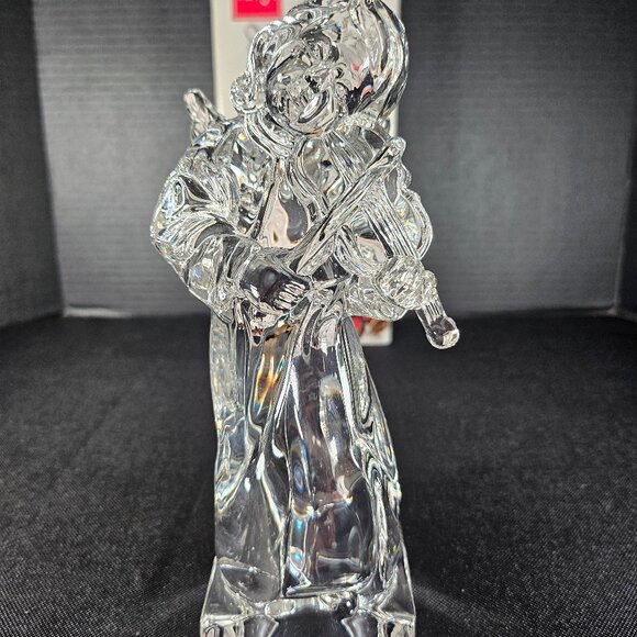 Vintage Mikasa Herald Collection Angelic Violin Angel Heavy Crystal Figurine - Picture 4 of 13